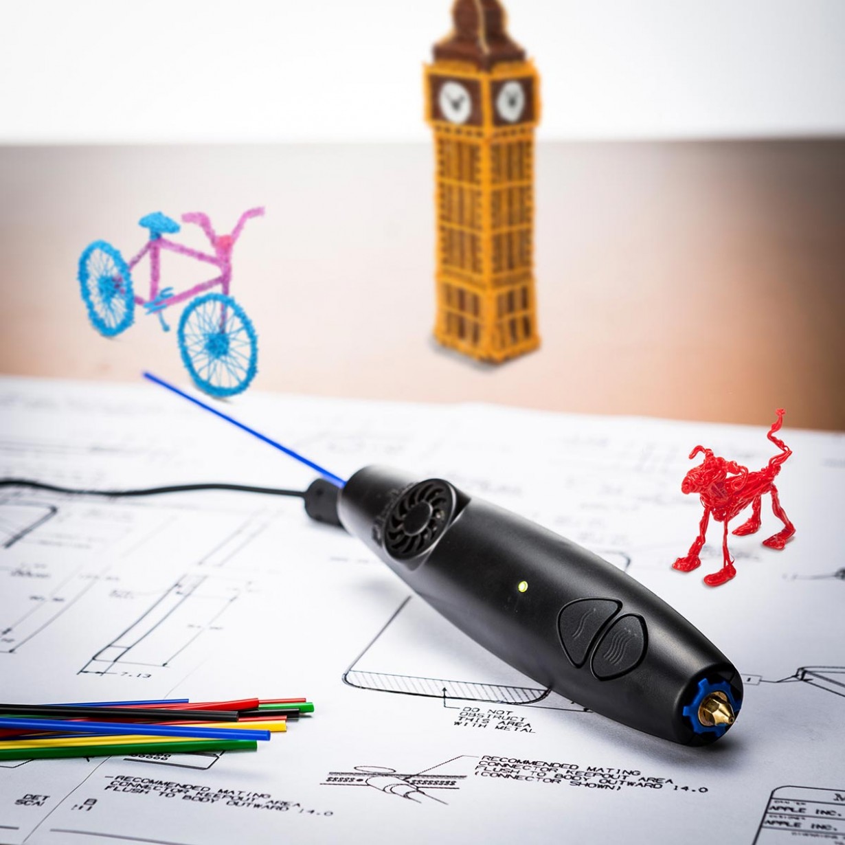 La penna che scrive in 3D