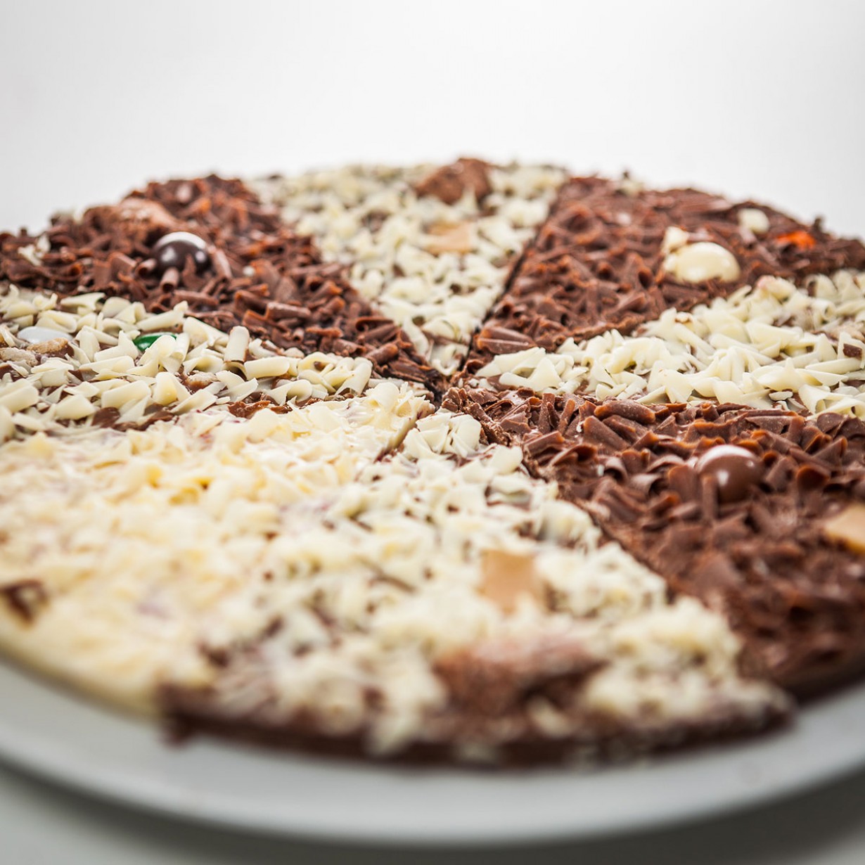 Una bella pizza di cioccolato