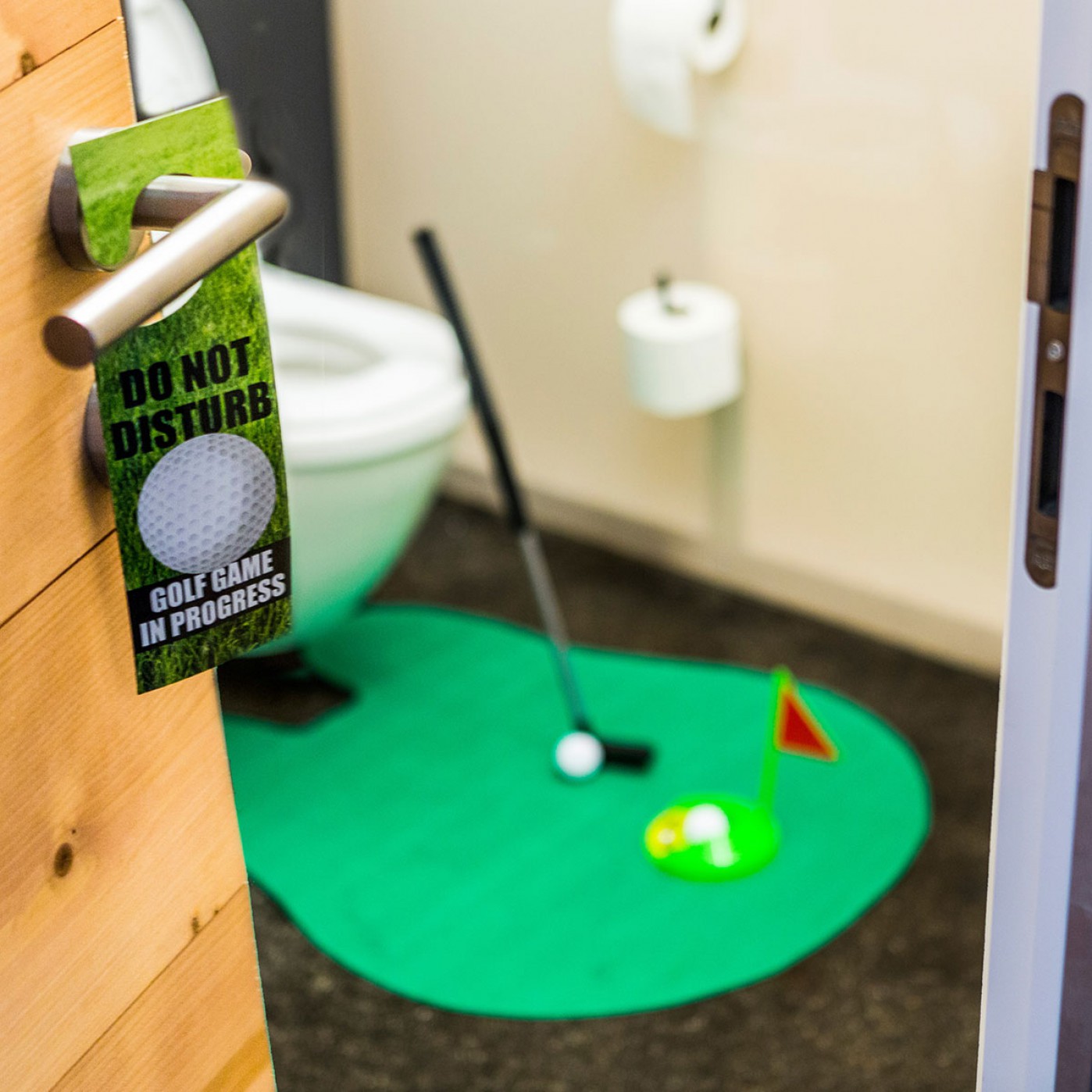 Un bel set da golf da bagno
