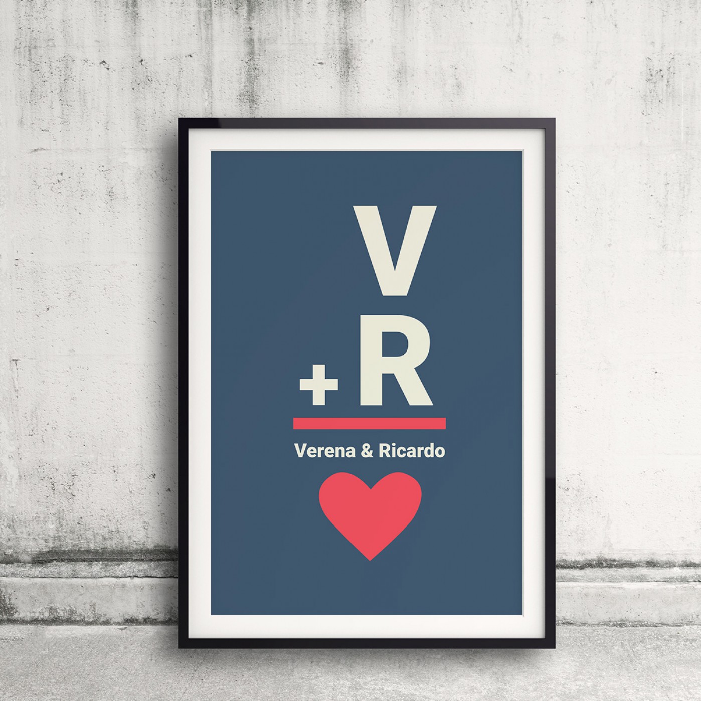 Il poster personalizzabile con le vostre iniziali